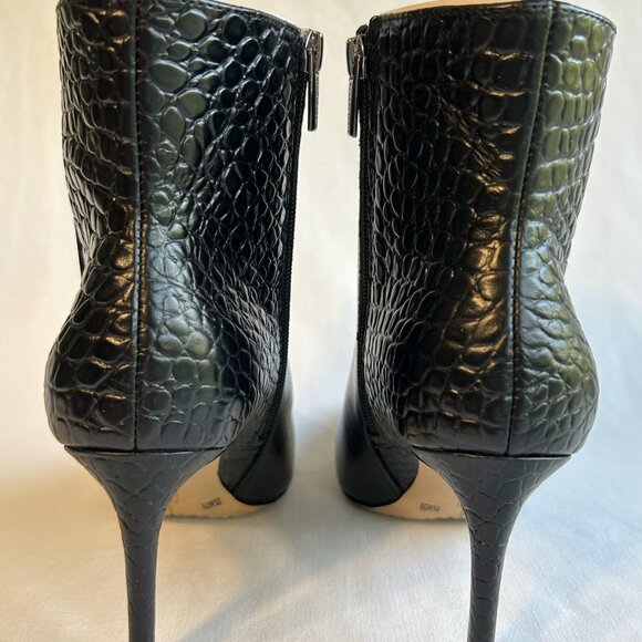 Vince Camuto Boots Womens Size 8.5 Croco Shine Leather VC-ALLOST Stiletto Heel - Picture 5 of 16